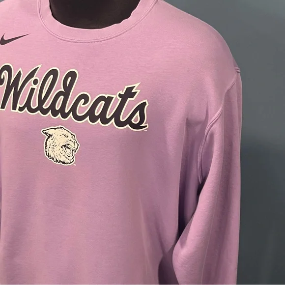 Men’s Nike K-State Wildcats lavender long sleeve crew sweatshirt sz XXL - Picture 3 of 7